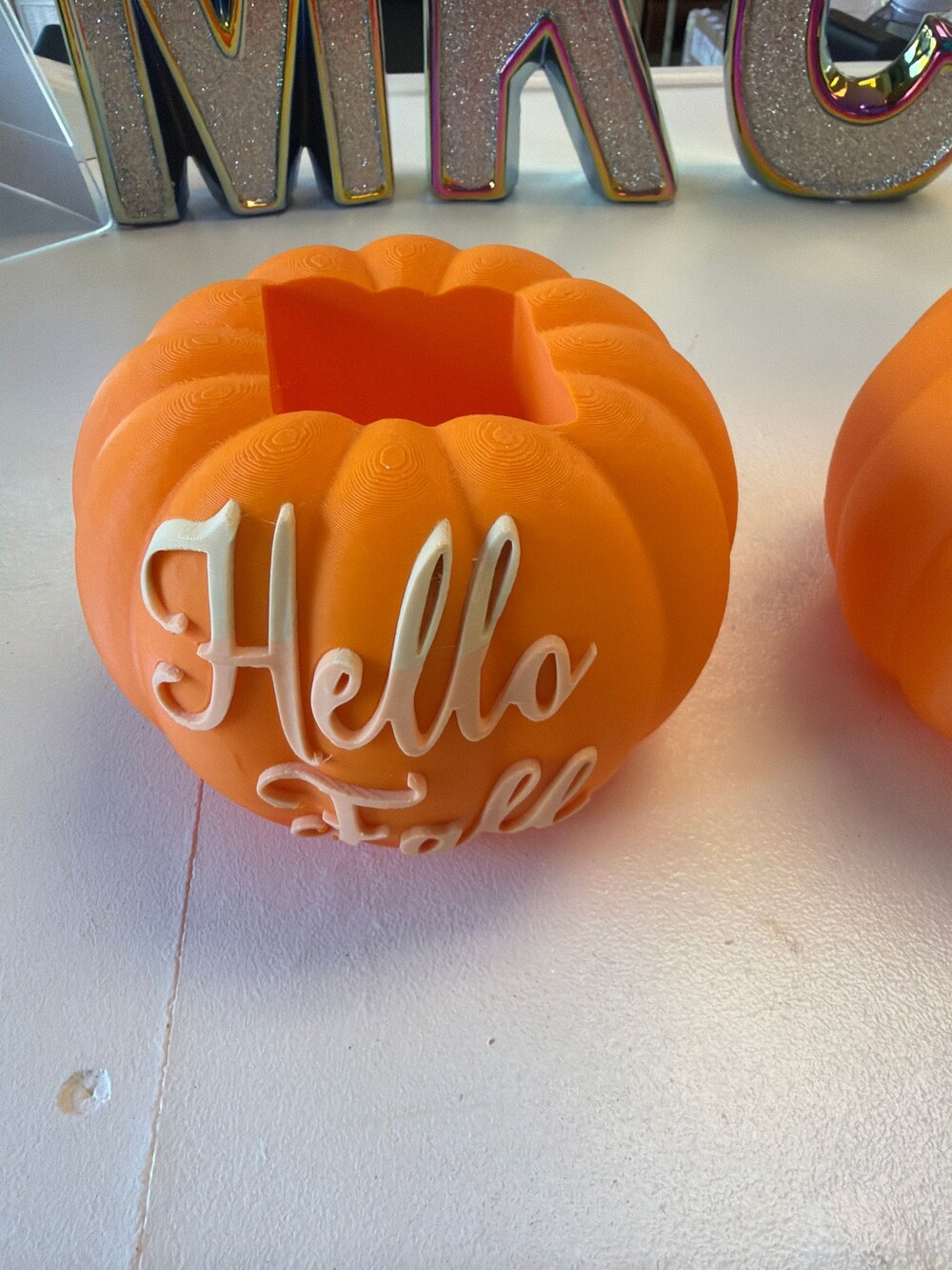 Orange Pumpkin B&BW Soap or Lotion Holder Hello Fall Autumn Accent Set of Two